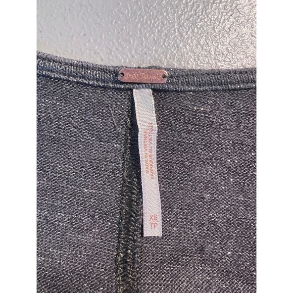 Free People Top Blouse Metallic Shimmer Sparkle Party Glam Futuristic Holiday - Picture 5 of 6